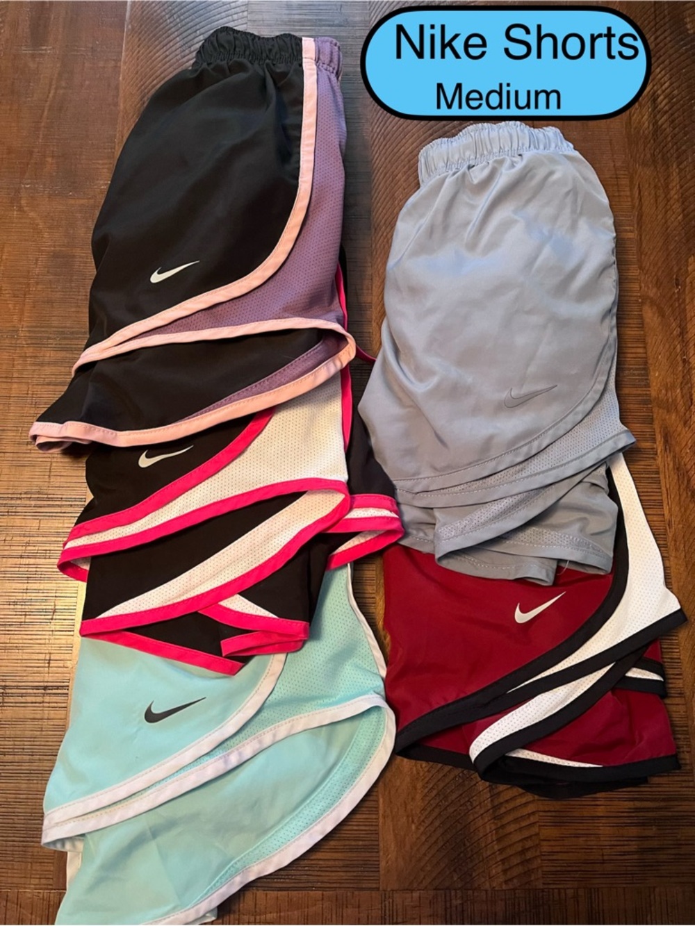 Nike Women’s Shorts Variety Pack - Black, Gray, Mint, Maroon, Pink, Purple